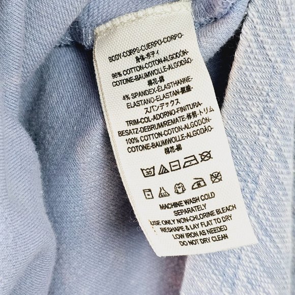 Free People Changing Directions Blue Space Dye Bodycon Mini Dress, Sz Lg, NWT - Picture 8 of 9